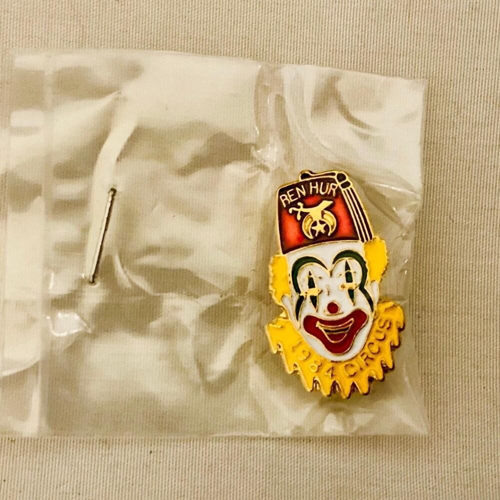 Vintage 1984 Ben Hur Circus Clown pin